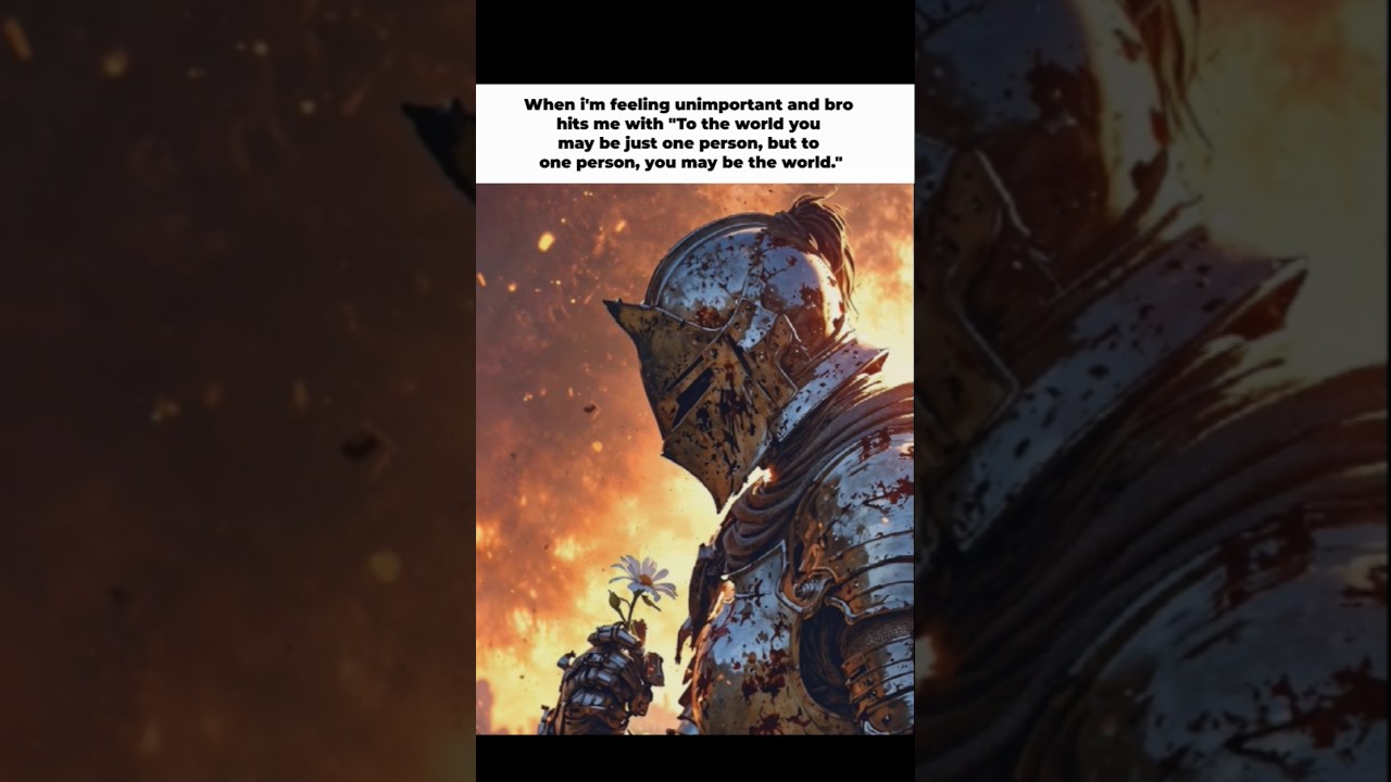 When i'm feeling unimportant and bro hits me with To the world 