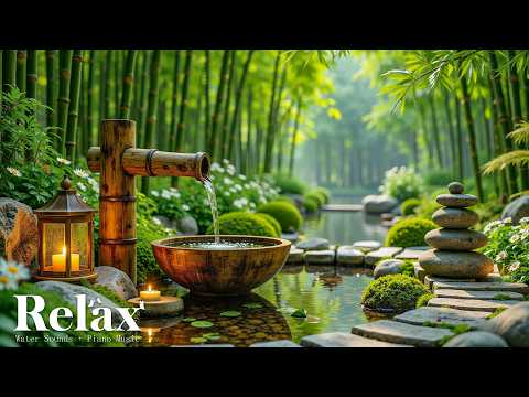 Healing Music + Bamboo Water Sounds 🌿 Deep Relaxing Music, Insomnia Relief, Music Calm Your Mind