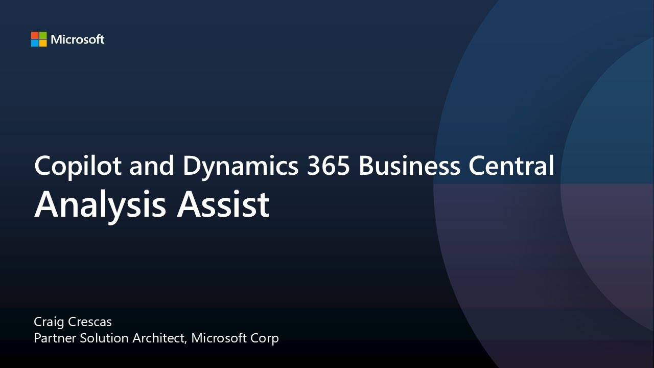Copilot in Business Central - Analysis Assist - YouTube