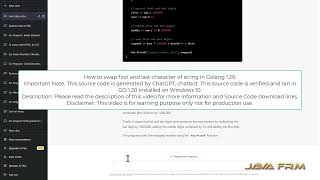 How to swap first and last character of string in Golang 1.20
