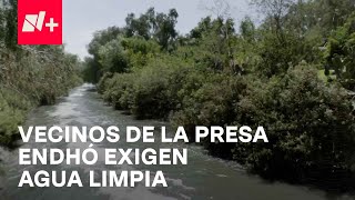 Contaminación en presa Endhó; Habitantes exigen agua limpia  En Punto