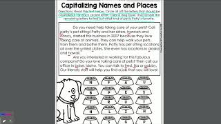 Capitalizing Names and Places