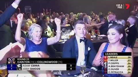Paddy Cripps Win the 2022 Brownlow Medal