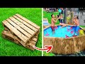 How To Build Your Own Swimming Pool || Dollar Store DIY Ideas From Wooden Pallets