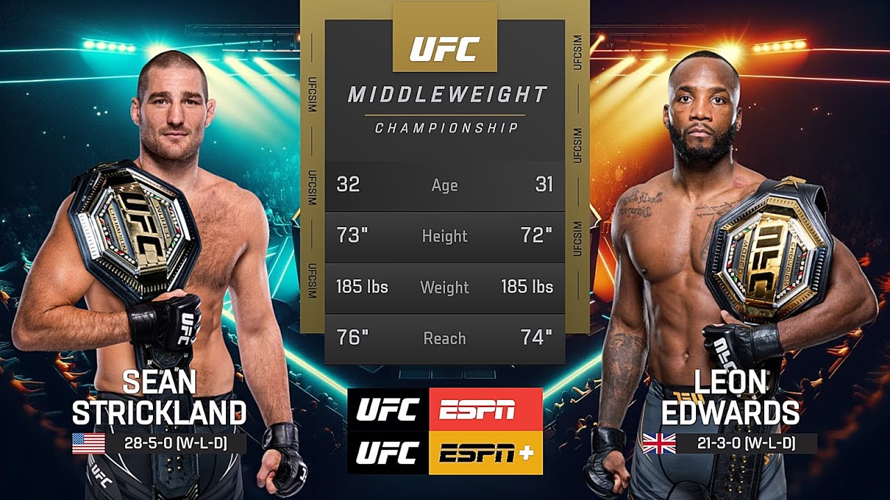 🔥Sean Strickland vs Leon Edwards | UFC 297 | FULL FIGHT #seanstrickland ...