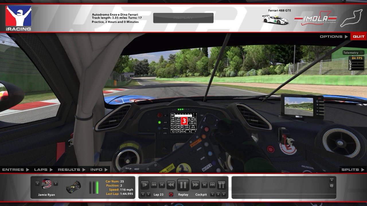 Iracing Ferrari 488 Gte Onboard Imola Youtube