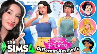 Download Lagu giving the Disney Princesses different Aesthetic makeovers in The Sims 4 MP3