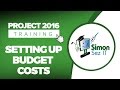 How to Setup Budget Costs in Microsoft Project 2016