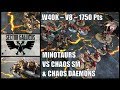 Sg  warhammer 40k v8  rapport de bataille fr  1750 pts  chaos sm  daemons vs minotaurs