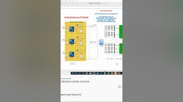 Partial Shading of a PV Module matlab simulink