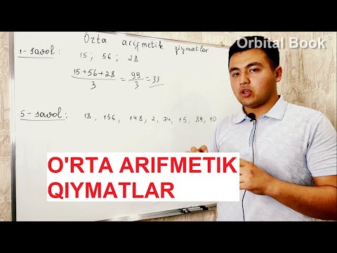 Video: Matematikada o'rtacha nima?