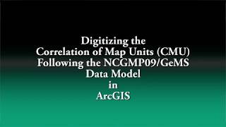 Digitizing the Correlation of Map Units (CMU)-Part01-Basics of Digitizing