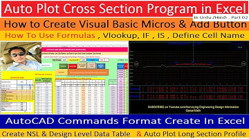 Auto Plot Cross Section Format Create in Excel & Visual Basic to Auto Cad.Part#02