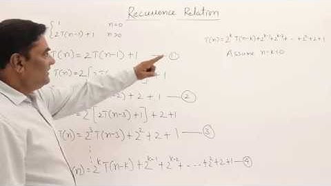 2.1.4 Recurrence Relation T(n)=2 T(n-1)+1  #4