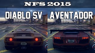 Lamborghini Diablo SV vs Lamborghini Aventador LP 700-4 - NFS 2015 (Drag Race)