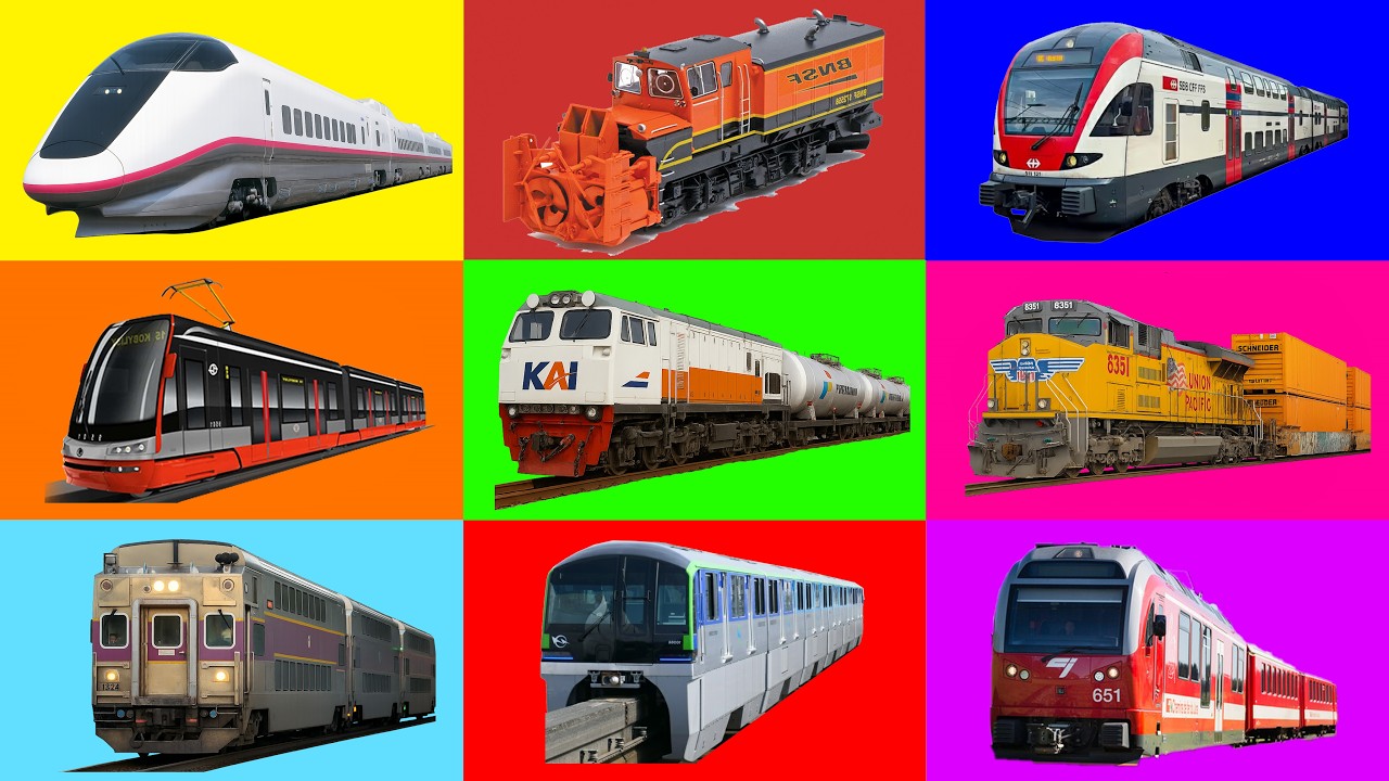 Surprise Spin: Shinkansen Train, Tram Train, Monorail, Commuter, Snowplow Train, Container Train