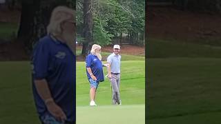 John Daly makes friends with country star Riley Green on the putting green