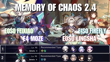 E0S0 Feixiao & E0S0 Lingsha on Memory of Chaos 2.4 - Honkai: Star Rail