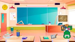 School Classroom - Free Cartoon Background Loop  - Virtual/Online Classroom [FREE USE]