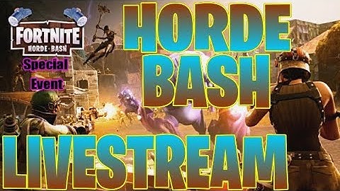 FORTNITE ⚡HORDE BASH ⚡ SPECIAL EVENT ⚡HOW DIFFICULT CAN IT GET?!