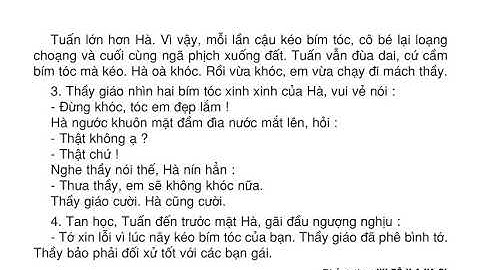 tập đọc lớp 2 tuần 4 bím tóc đuôi sam