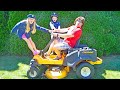 The Lawnmower pretend play kids video skit
