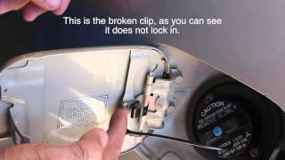 Mitsubishi Lancer Fix; Gas Door will not open fixed by installing new clip