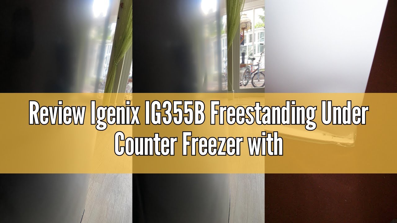 Review Igenix IG355B Freestanding Under Counter Freezer with 3 Large Drawers, Reversible Door, 88 Li