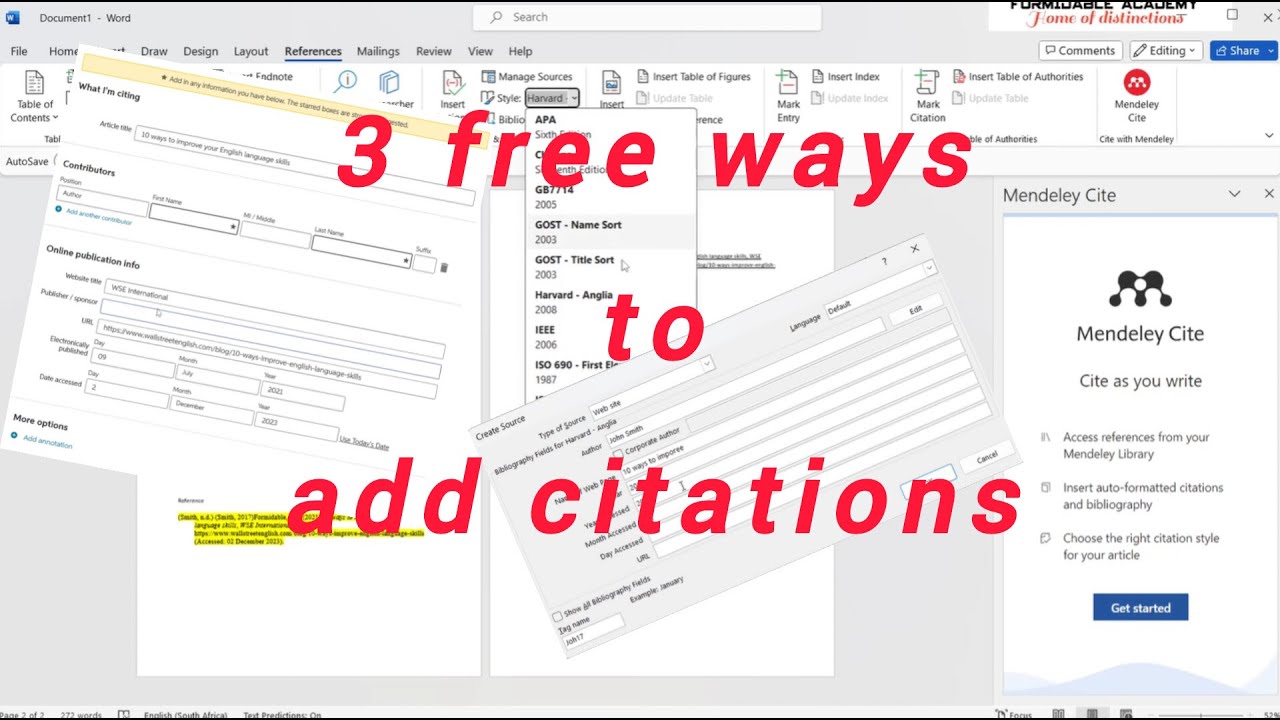Effortless Citation: Master 3 Ways to Add Citations to Your Word ...