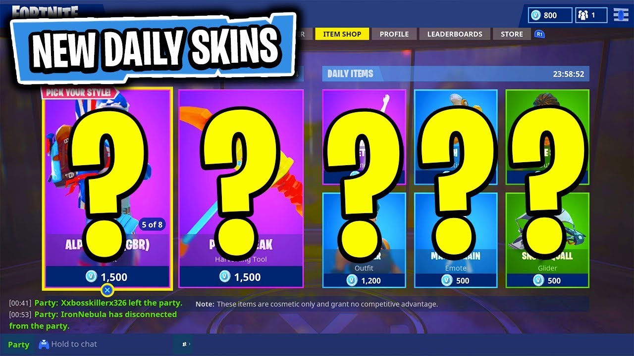 The NEW Daily Skin Items In Fortnite: Battle Royale! (Skin ... - 1280 x 720 jpeg 168kB