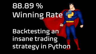 Backtesting Rayner Teos 8889% Winning Rate Trading Strategy In Python