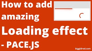 How to add amazing loading effect - PACE.JS