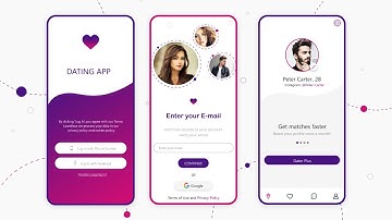 Dating App Design | Design in Adobe XD | User Interface Design | Mobile UI Design