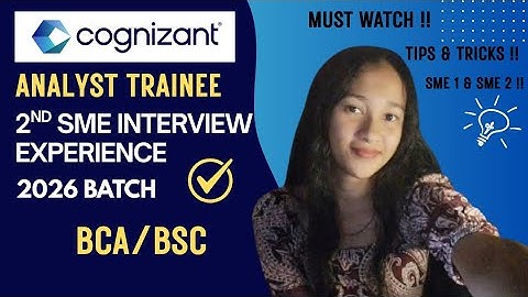 Cognizant 2nd SME Interview Experience (2026 Batch) | Technical Questions | Analyst Trainee BCA/ BCS
