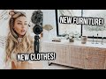 Cute new furniture &  how I style it + Spring clothing try on haul!