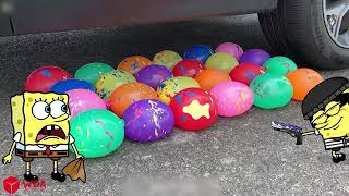 Help !! Car Crushing Spongebob Baby vs Zombie 🚓 Crushing Crunchy & Soft Things by Car - Woa Doodles screenshot 2