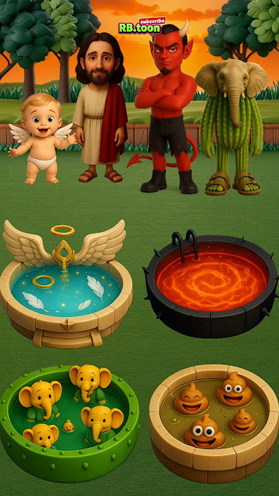 Who deserves to enter the poop pool? ✝️ jesus or teh Devil's 😈 #jesus #biblequiz #shorts