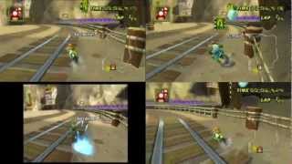 [MKW] Warios Gold Mine 4-run Comparison