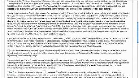 Improving the Performance of the Gurobi Optimizer (June 2, 2011)