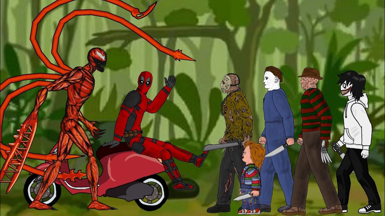 Carnage Vs Deadpool Vs Jason , Freddy , Jeff , Chucky , Michael - DC2, image size:1280x720