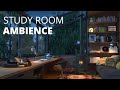 Rooftop study room with rain sounds  ambience for studying relaxing
