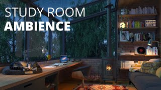 Rooftop Study Room with Rain Sounds - Ambience for Studying, Relaxing screenshot 1