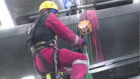 Jetty under deck access system - suspended scaffold innovation