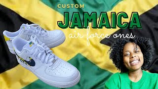 CUSTOM JAMAICA AIR FORCE ONES