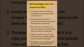 Dark Psychology Facts That Expose Your Mind |Shocking Human Behavior Facts#psychology#darkpsychology