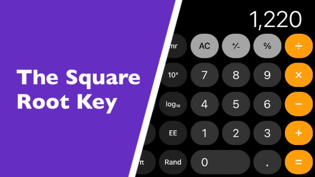 How To Use The Square Root Button A Number On An Apple iPhone Using The  Calucator Ap.