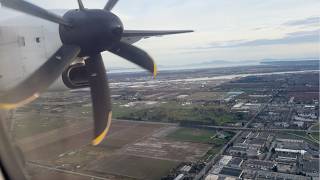 Air Canada Express (Jazz Air) Bombardier DHC-8-400 (Q400) Landing at Vancouver Int'l Airport