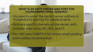 What Is An SMTP Server And Port For Thunderbird Email Sending? - TheEmailToolbox.com