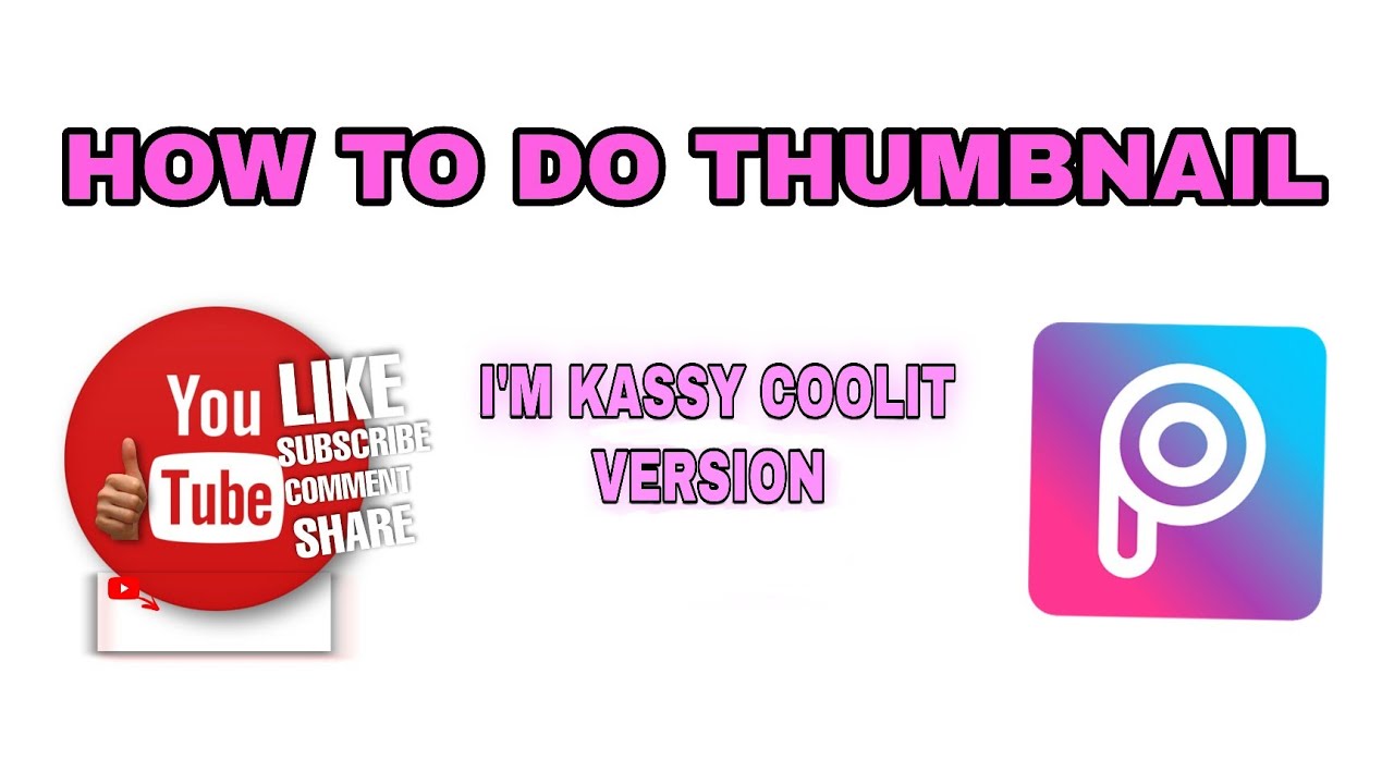 How to do thumbnail using picarts (my own version) - YouTube