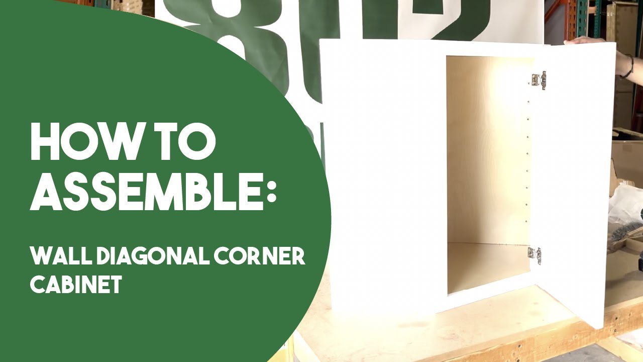 802 Cabinetry: How to assemble a wall diagonal corner cabinet - YouTube